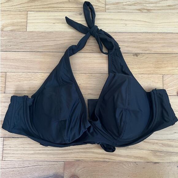 NEW Shapermint Women's 2XL Black Full Coverage Halter Bikini Top Shape Swim Sexy - Picture 2 of 8